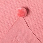 Вязаный плед "Крошка Я" Рисунок кубик, 90х90 см, розовый - фото 119569513