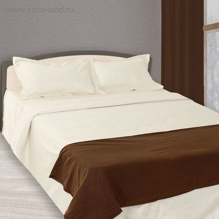 Плед "Collorista" шоколадный 130*170 см, 100% п/э, флис, 130 гр/м2 - Фото 1