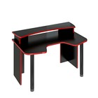 Стол с надстройкой «СКЛ Игр140», 1400 × 900 × 945 мм, цвет чёрный - Фото 1