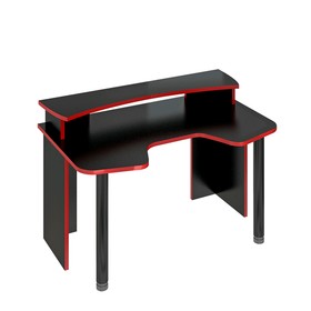 Стол с надстройкой «СКЛ Игр140», 1400 × 900 × 945 мм, цвет чёрный