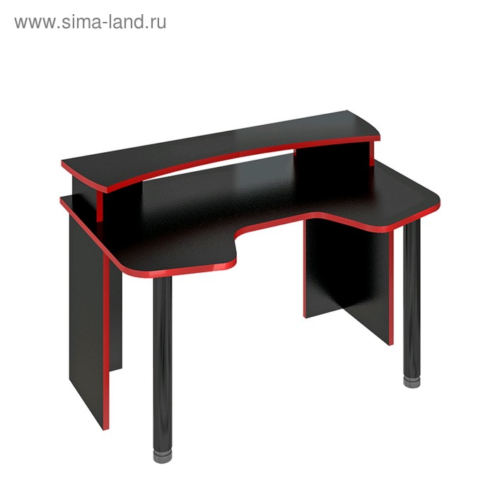 Стол с надстройкой «СКЛ Игр140», 1400 × 900 × 945 мм, цвет чёрный - Фото 1