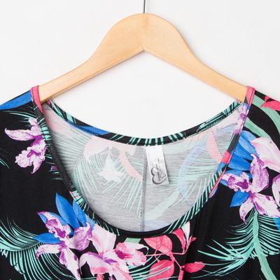 Платье женское «Саманта» цвет чёрный/ цветы, размер 54