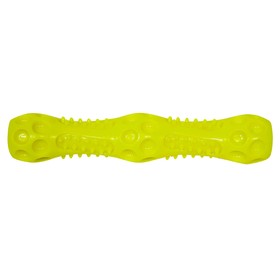 Игрушка для собак "Палка массажная" "Зооник", пластизоль, 27 см, жёлтая