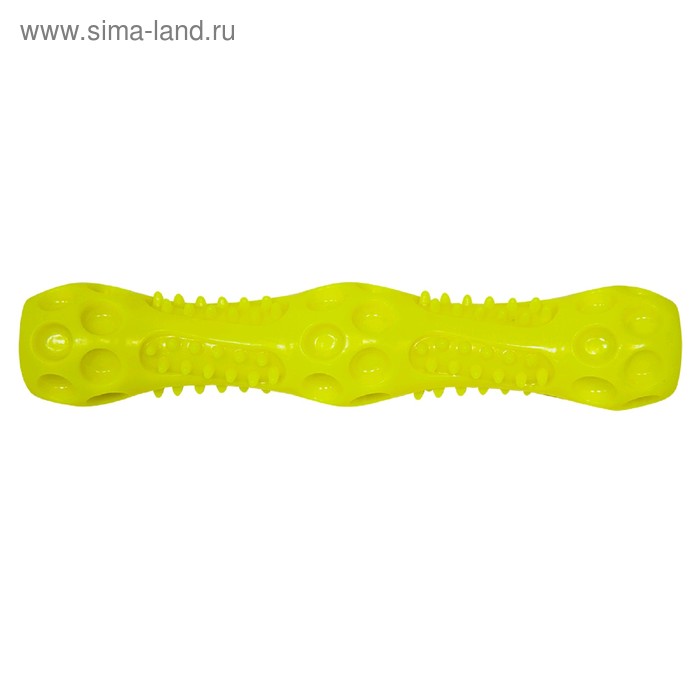 Игрушка для собак "Палка массажная" "Зооник", пластизоль, 27 см, жёлтая - Фото 1
