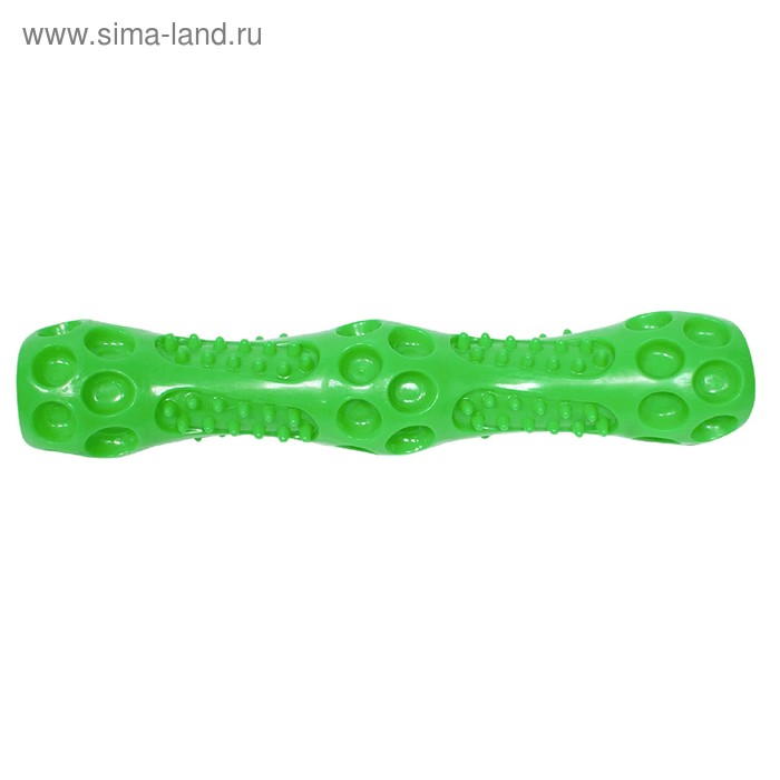 Игрушка для собак "Палка массажная" "Зооник", пластизоль, 27 см, зелёная - Фото 1