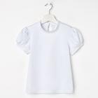 Школьная блузка для девочки, цвет белый, рост 134 - Фото 2
