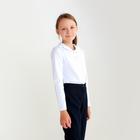 Школьная блузка для девочки, цвет белый, рост 122 - Фото 2