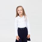 Школьная блузка для девочки, цвет белый, рост 128 - фото 318329701