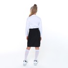 Школьная блузка для девочки, цвет белый, рост 122 - Фото 4