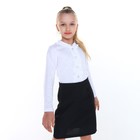 Школьная блузка для девочки, цвет белый, рост 122 - Фото 5