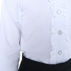 Школьная блузка для девочки, цвет белый, рост 122 - Фото 7