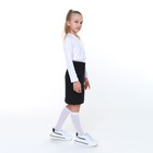 Школьная блузка для девочки, цвет белый, рост 128 - Фото 3