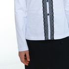 Школьная блузка для девочки, цвет белый, рост 128 см - Фото 3