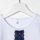 Школьная блузка для девочки, цвет белый, рост 140 см - Фото 5