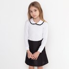 Школьная блузка для девочки, цвет белый, рост 122 - фото 16075839