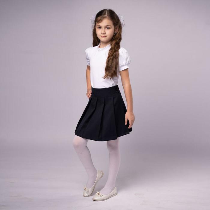 Школьная юбка для девочки, цвет чёрный, рост 140 - Фото 1
