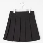 Школьная юбка для девочки, цвет чёрный, рост 140 - Фото 3