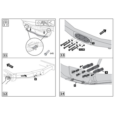 Фаркоп под квадрат Rival для Toyota Land Cruiser 200 (кроме Executive, TRD) 2007-2015 2015-н.в., шар E, 2500,120 кг, F.5703.006