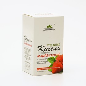 Кисель сухой витаминизированный "Сладкая ягодка" в стиках, клубничный, 200 г (комплект 10 шт)