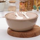 Салатник с крышкой и приборами «Bono», 5 л, цвет МИКС - Фото 2