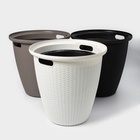 Кашпо для цветов со вставкой Rattan, 50 л (27 л), МИКС - Фото 3