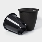 Кашпо для цветов со вставкой Rattan, 50 л (27 л), МИКС - Фото 6