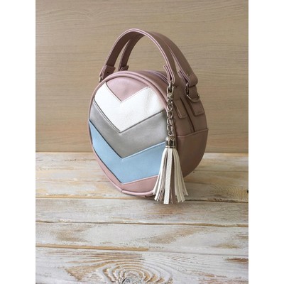 Сумка женская Cantare пудра-белый-серебро-небесно-голубой