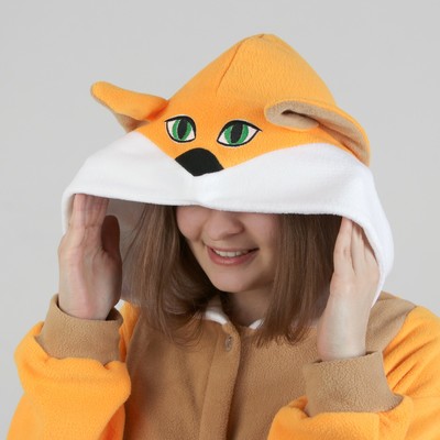 Кигуруми «Лиса» с бежевой грудкой, взрослый, р. 46-48, рост 170-178 см