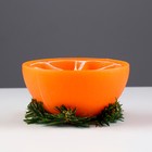 Свеча декоративная "Новогодний апельсин половинка",10х10х6,2 см - Фото 2