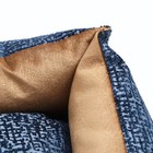 Лежанка под замшу с двусторонней подушкой, 45 х 35 х 11 см, мебельная ткань, микс цветов - Фото 3