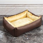 Лежанка под замшу с двусторонней подушкой, 45 х 35 х 11 см, мебельная ткань, микс цветов - Фото 9