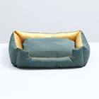 Лежанка-диван с двусторонней подушкой, 45 х 35 х 11 см, микс цветов - фото 6299486