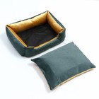 Лежанка-диван, 45×35×11 см, с двусторонней подушкой, мебельная ткань, цвет МИКС - Фото 5