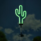 Садовый светильник ЭРА, "Кактус", неоновый, на солнечной батарее - Фото 1