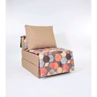 Кресло - кровать «Харви» с накидкой - матрасиком, размер 75 х 100 см, цвет песочный, принт геометрия, рогожка - Фото 2