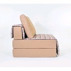 Кресло - кровать «Харви» с накидкой - матрасиком, размер 75 х 100 см, цвет песочный, принт квадро, рогожка - Фото 2