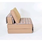 Кресло - кровать «Харви» с накидкой - матрасиком, размер 75 х 100 см, цвет песочный, принт квадро, рогожка - Фото 3