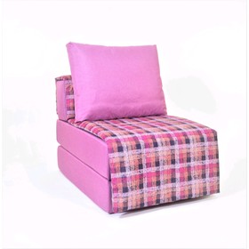 Кресло - кровать «Харви» с накидкой - матрасиком, размер 75 х 100 см, цвет сиреневый, принт квадро, рогожка