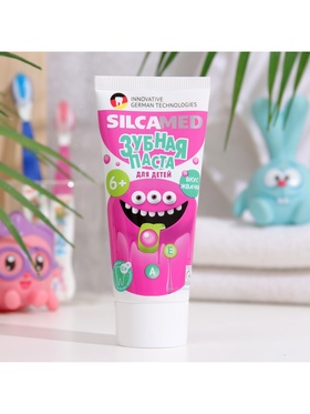 Детская зубная паста SILCAMED со вкусом жвачки