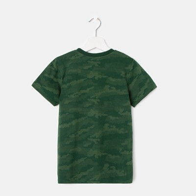Футболка детская, цвет зелёный/милитари, рост 110-116 см (32)