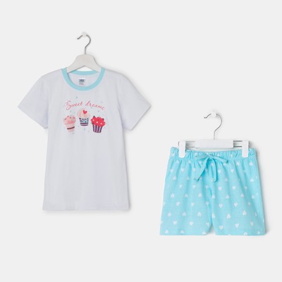 Пижама для девочки, цвет голубой, рост 98-104 см