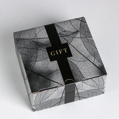 Коробка‒пенал, упаковка подарочная, «GIFT», 15 х 15 х 7 см