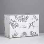 Коробка‒пенал, упаковка подарочная, «Шебби», 22 х 15 х 10 см - фото 320243788