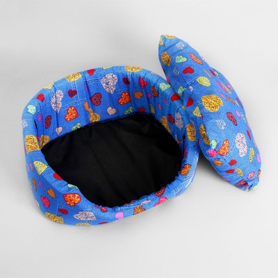 Лежанка поплин с подушкой PerseiLine ЛЕ-30 №3 49 х 38 х 17 "сердца"