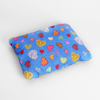 Лежанка пухлик поплин PerseiLine ЛE-70 №3 50 х 40 х 16 "сердца"