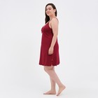 Ночная сорочка женская, цвет бордовый, размер 48 - Фото 2