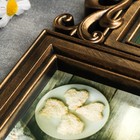 Фоторамка пластик на 3 фото 10х15, 12х12 см "Ты и Я" золото с белым 27х30х3 см - Фото 3