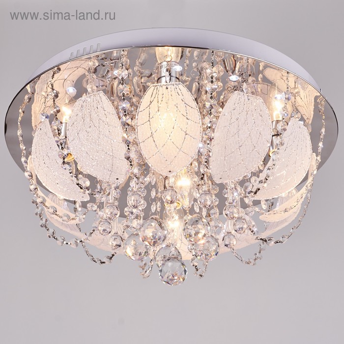 Люстра с ПДУ 6515/5 5хЕ14, 40Вт хром 50х50х27 см - Фото 1