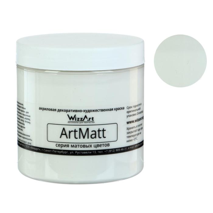 Краска акриловая Matt, 500 мл, WizzArt, белая матовая, морозостойкий - Фото 1