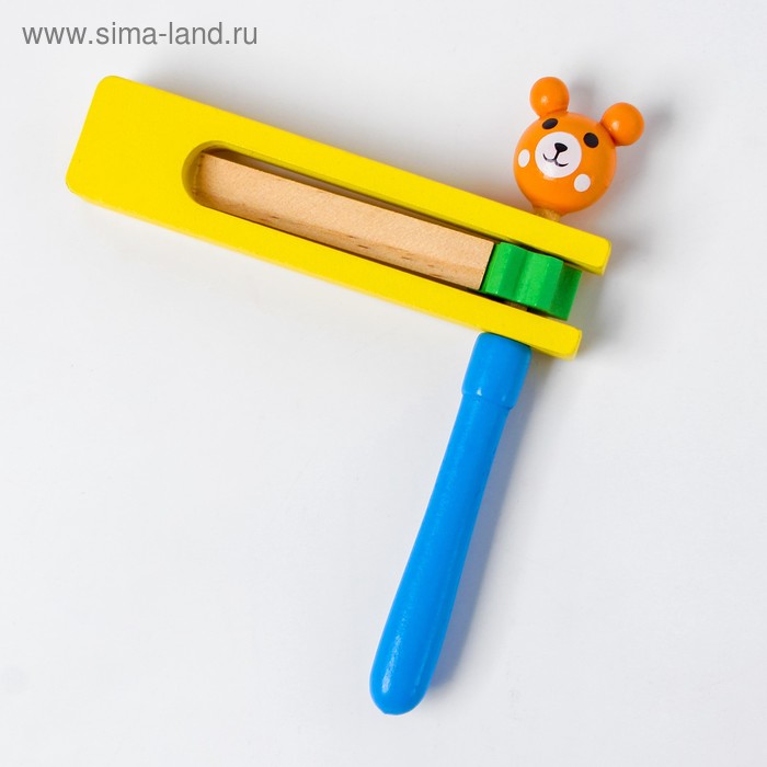 Деревянная игрушка «Трещотка с мишкой» - Фото 1